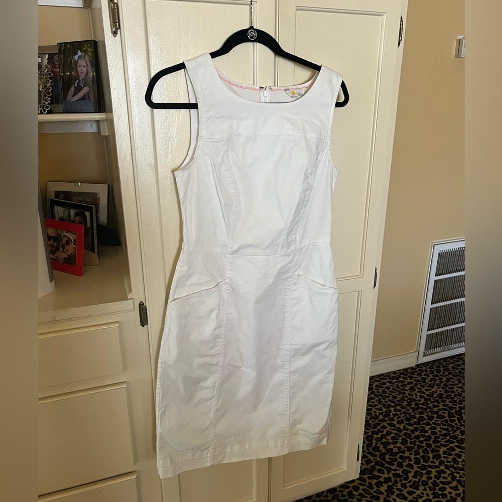 6 Long white shift dress by Boden